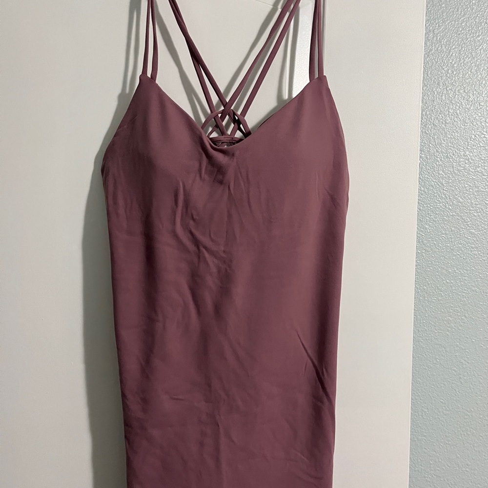 Strappy Mauve athletic top